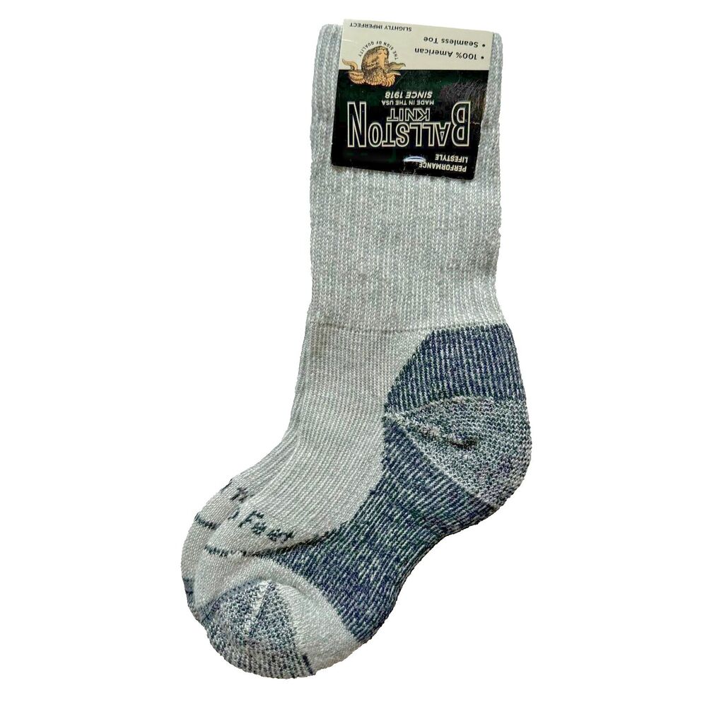 Farm to Feet Kids Ballston Lightweight Hiking Merino Wool Crew Socks Size S